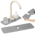 2024 New Faucet Mat for Kitchen Sink, Kitchen Sink Silicone Draining Mat Fast Drying Stone Sink Tray, Sink Protectors Sink Faucet Mat Guard for Kitchen Bathroom Sink (C, One Size)