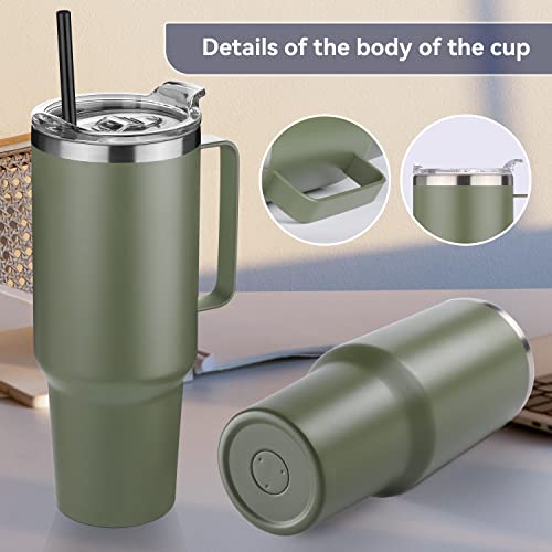 Stainless Steel Tumbler with Handle, Vacuum Insulated Travel Mug k7p
