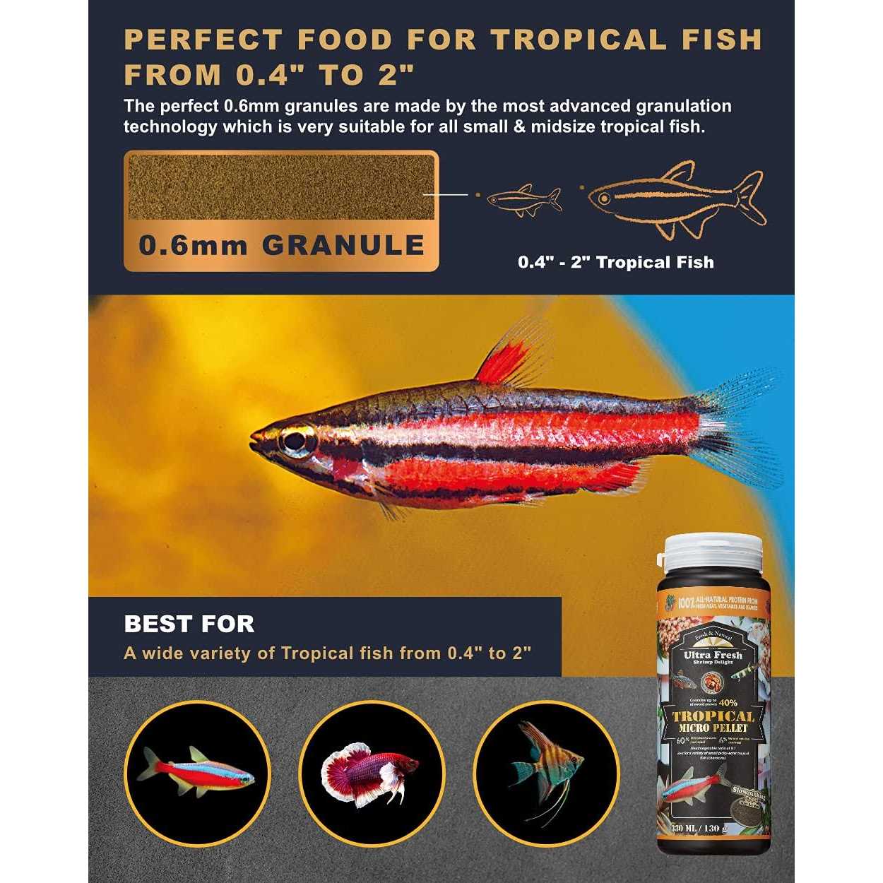 Tetra Fish Food Slow Sinking All Natural Ingredients k7m