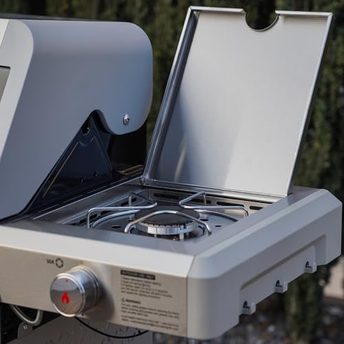 Stainless Steel 3 Burner Propane Gas Grill with Side Burner a7