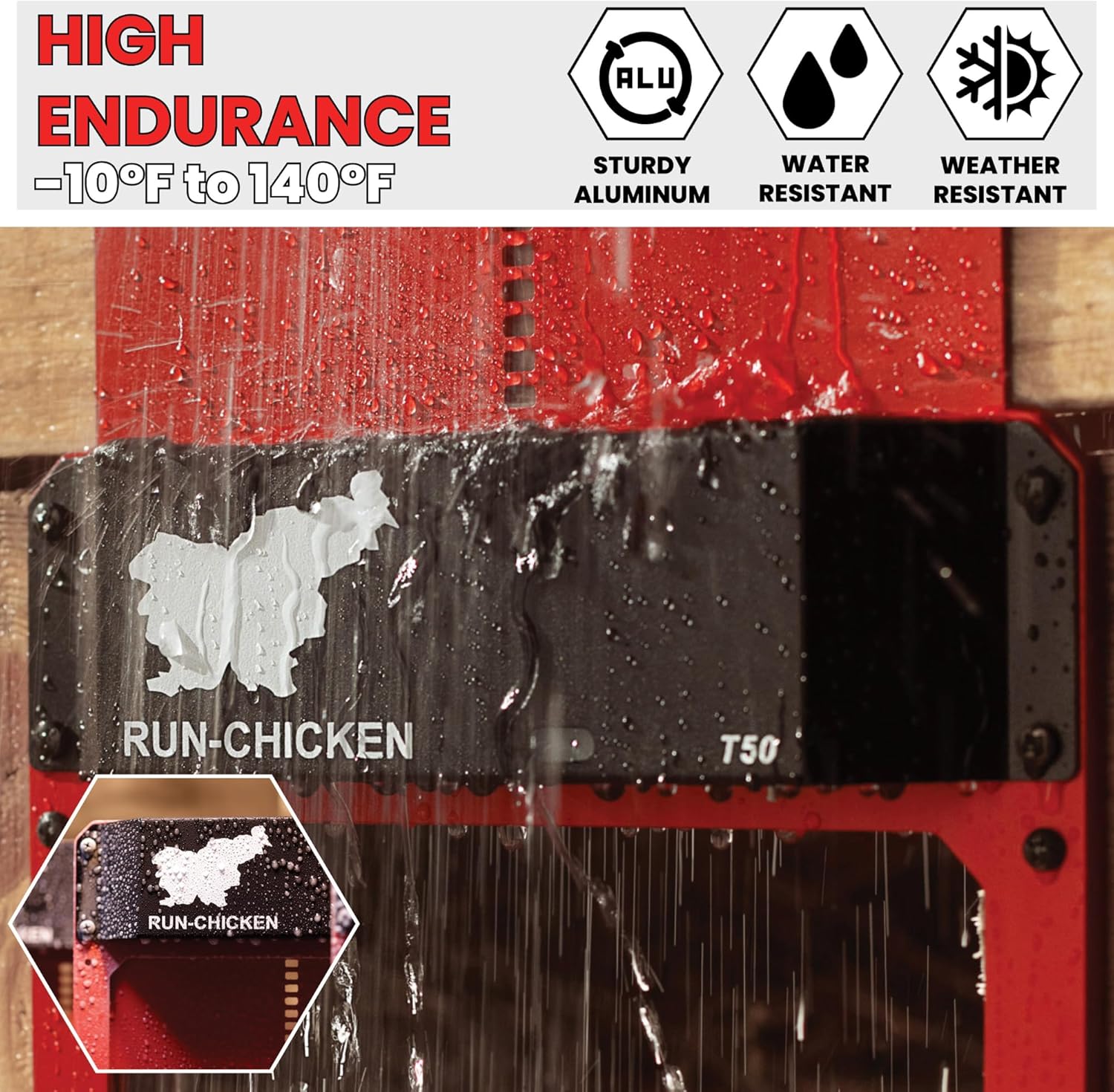 Chicken Door T50 Red k7p