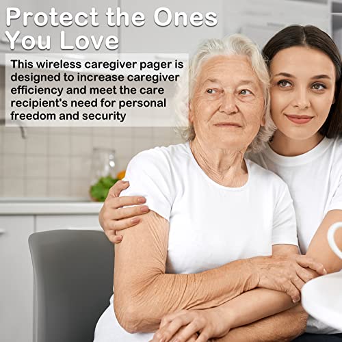 Wireless Caregiver Pager Nurse Call Button for Elderly LED Alert System k7m