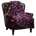 Chanasya Premium Embossed Faux Fur Throw Blanket - Super Soft, Lightweight Minky Blanket - 50" x 65” - Gray