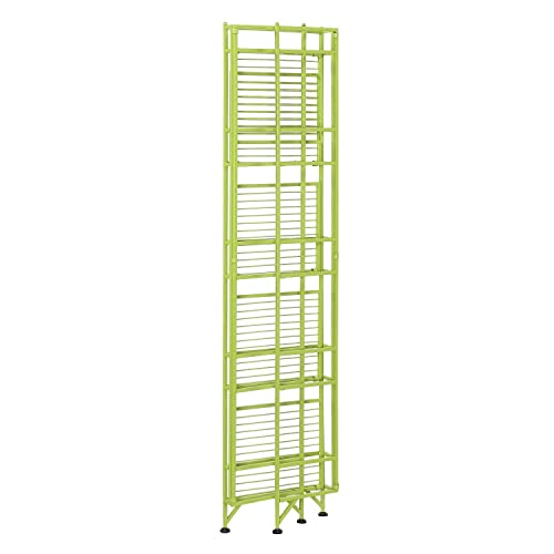Storage Shelves 5-Tier Folding Metal Shelving Cobalt Blue k7