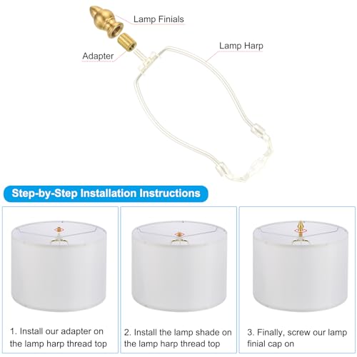 Brass Ball Lamp Finials Caps Knob 2 Set7k