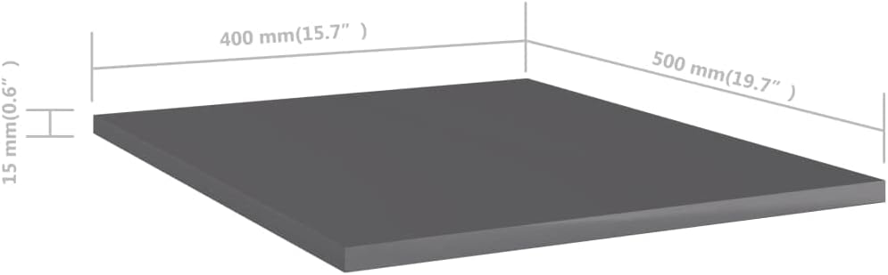 Shelf Organizer Wall Decor 8 pcs High Gloss Gray a7