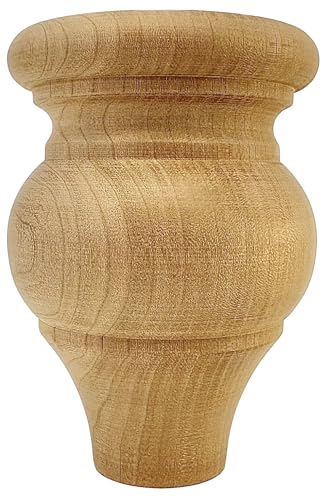 Bun Foot 4 1/2" Tall x 3 3/8" Wide Red Oak Set of 4 k7