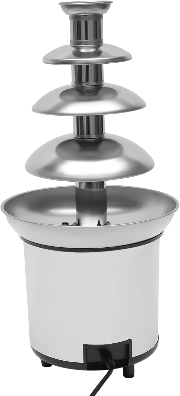 170W 4-Tier Electric Chocolate Fondue Fountain for Parties k7m