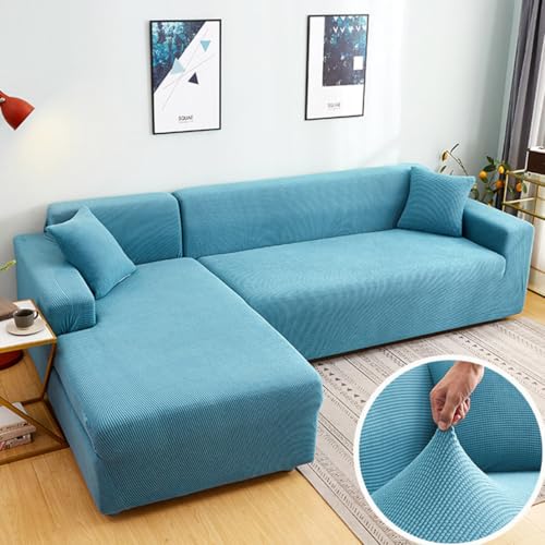 Stretch Sectional Couch Covers 2pc Spandex Non Slip Sofa Cover L Shape k7