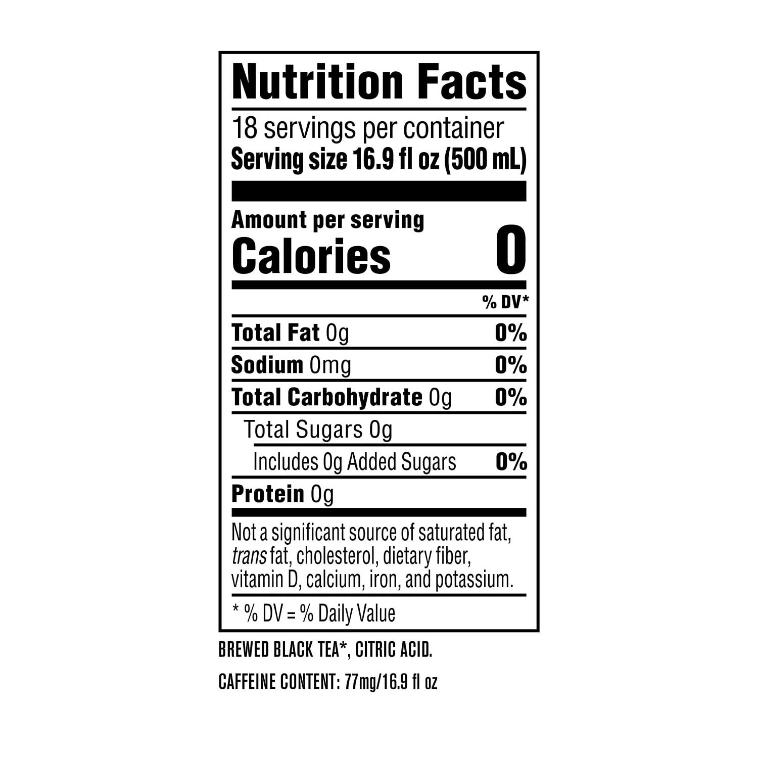 Unsweetened Iced Black Tea 18 Pack 16.9oz a7