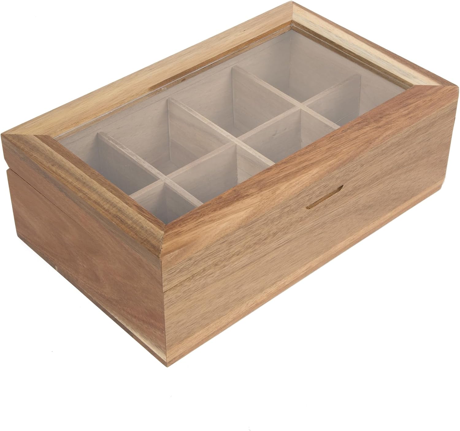 Tea Bag Storage Box with Clear Magnetic Lid 8 Compartments a7