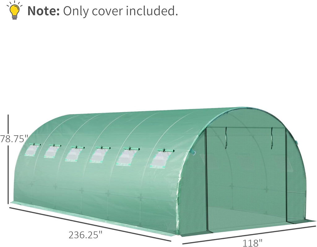 Greenhouse Cover Replacement 12 Windows Waterproof Tarp A7k