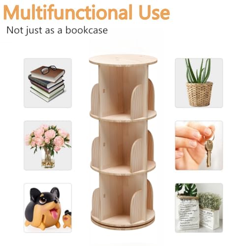 Kids 2-Tier 360 Rotating Bookshelf Organizer a7