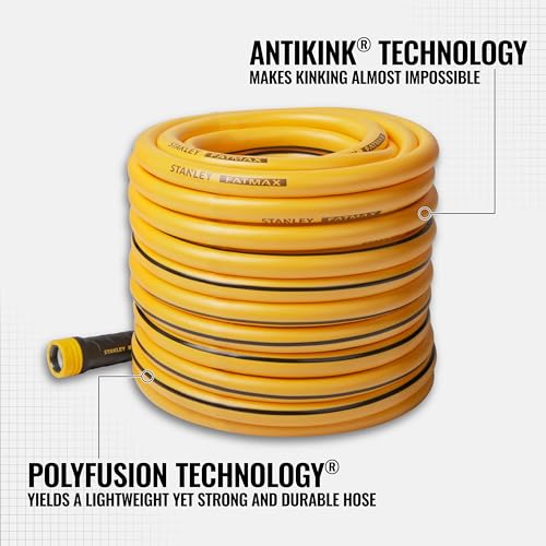 Water Hose 50ft 5/8in Yellow a7