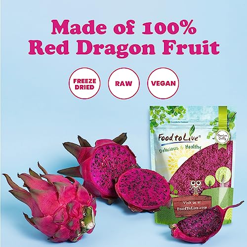 Freeze-Dried Dragon Fruit Powder, Vegan Superfood, 1 Pound k7m