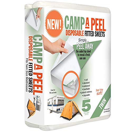 Twin Size PEELAWAYS Waterproof Disposable Bed Sheets for Homecare & Caregiving – Waterproof, Absorbent, and Easy-to-Change 5-Layer Sheets for Home, Hospital Beds, Elderly Care, Potty Training