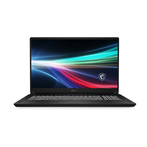 MSI Creator 17 Professional Laptop: 17.3" UHD 120Hz 100% AdobeRGB Display, Intel Core i7-11800H, NVIDIA GeForce RTX 3060, 16GB RAM, 512GB NVME SSD, Thunderbolt 4, Win10, Core Black (B11UE-471)
