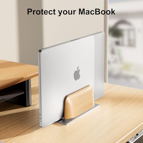 Wooden Vertical Laptop Stand for Desk k7x