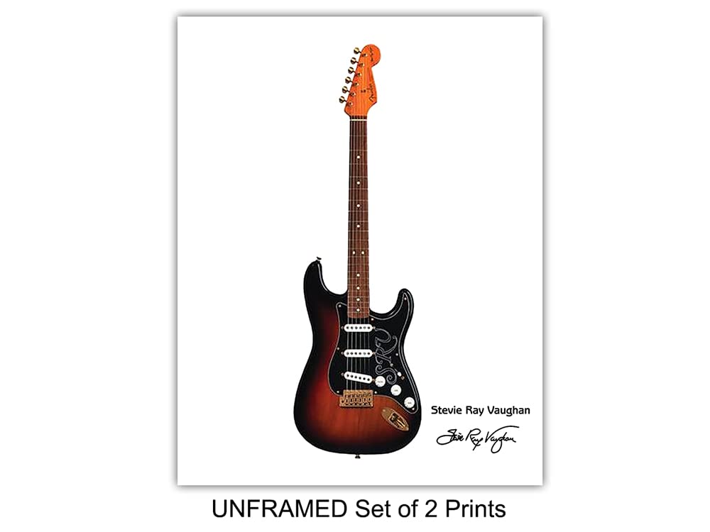 Blues Guitar Wall Art Print Poster Set 8x10 Unframed k7