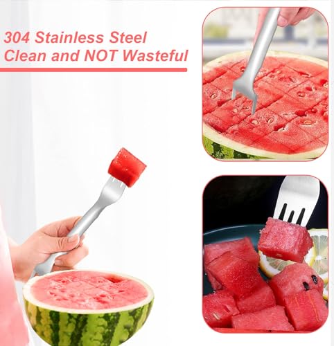 Stainless Steel Fruit Cutter Watermelon Slicer Fork k7m