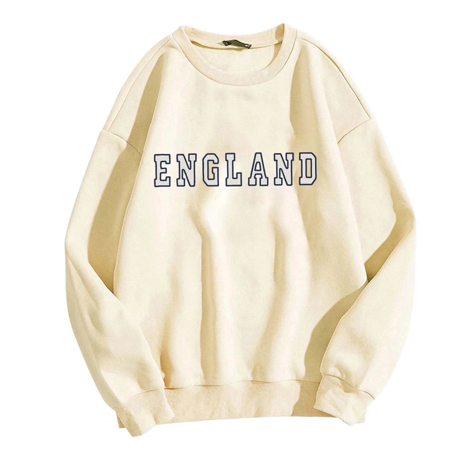 Women's Letter Printed Round Neck Long Sleeve Sweatshirt k7