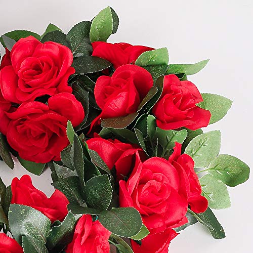 Rose Garlands Artificial Vines 4PCS Red a7