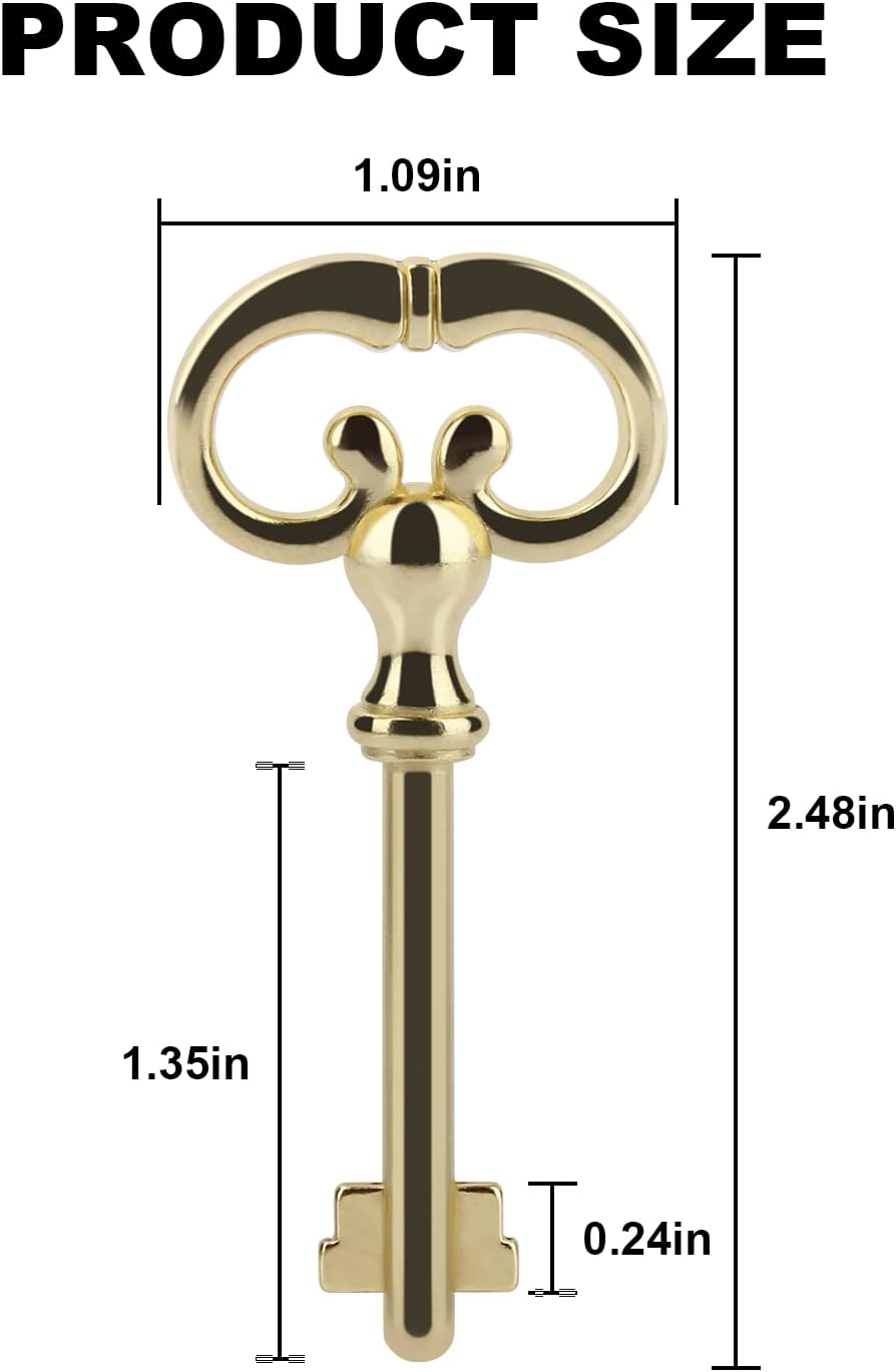 Skeleton Key Set for Antique Furniture and Cabinets 6 Keys k7