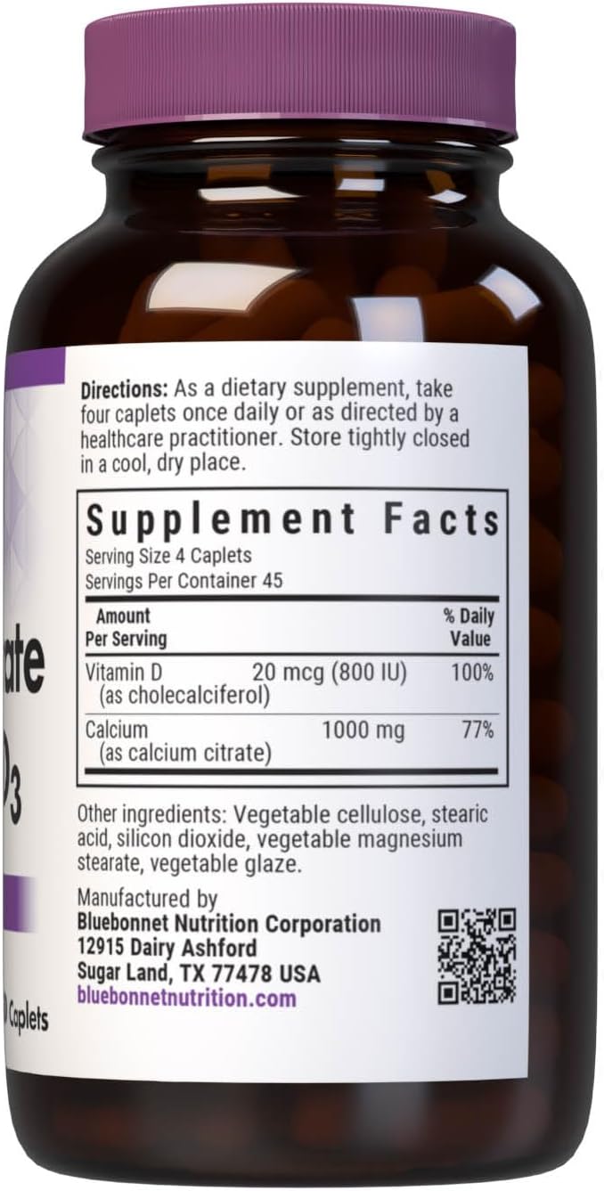 Calcium Citrate with Vitamin D3 Caplets 180 Count a7