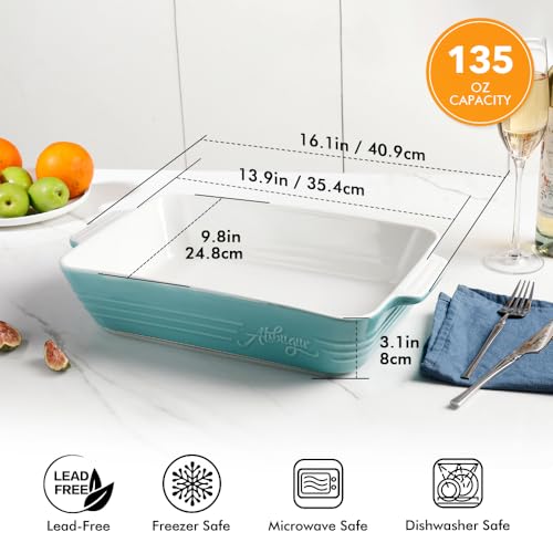 Ceramic Baking Dish 9x13 with Handles White a7
