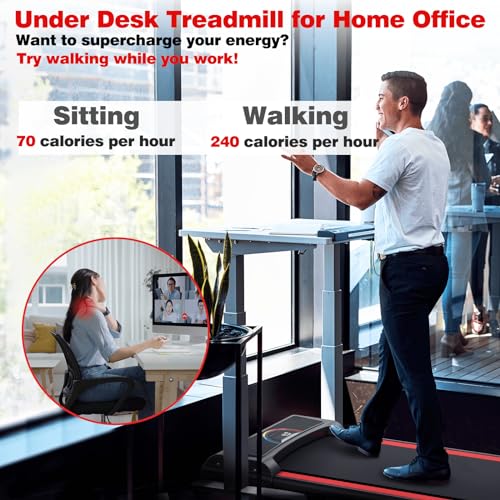 Walking Pad Treadmill for Home Office Compact 2 in 1 with Remote Control k7