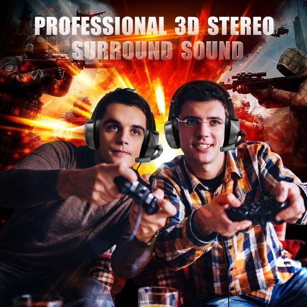 Gaming Headset for PS4 Xbox PC Surround Sound Noise Canceling Mic a7