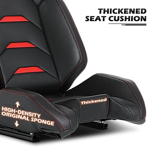 Racing Seat with Adjustable Lock Slide Red a7