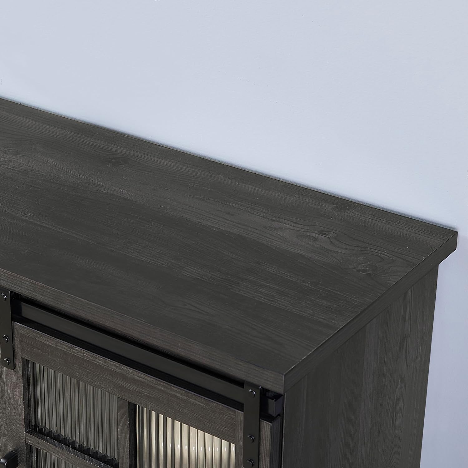 Electric Fireplace TV Stand for 65 Inch TV with LED Lights and Storage Drawers Charcoal Grey k7