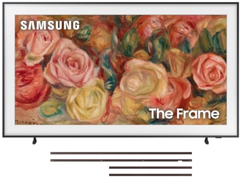 SAMSUNG QN43LS03DAFXZA 43 Inch The Frame 4K Smart Quantum HDR TV with a VG-SCFA43BWB 43 Inch The Frame Customizable Bezel - Modern Brown (2024)