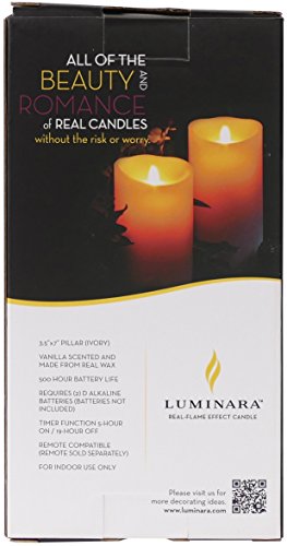 Flameless Candles Set of 3, Pillar, Ivory, Remote Included k7m