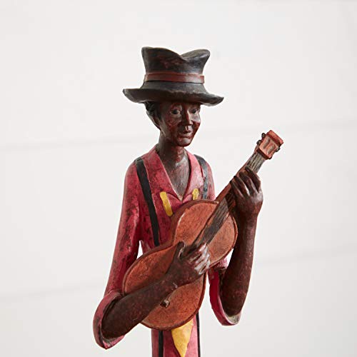 Polystone Musician Decorative Sculpture Set of 4 Brown k7m