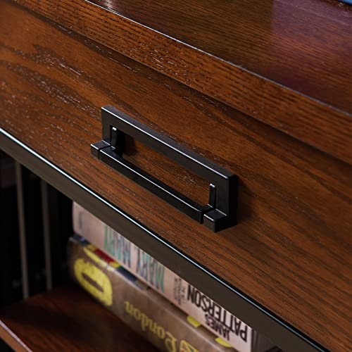 Rustic Bookcase with Drawer Storage, 30" W x 50" H k7m