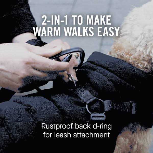Dog Harness Puffer Black k7m