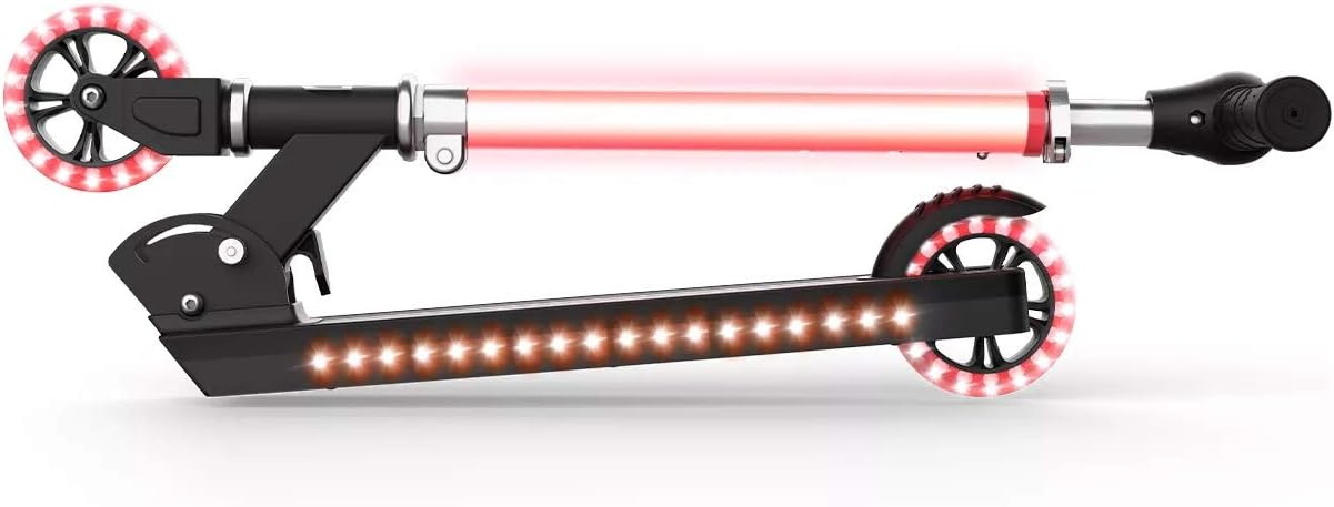 Kids 2 Wheel Light-Up Scooter Black k7