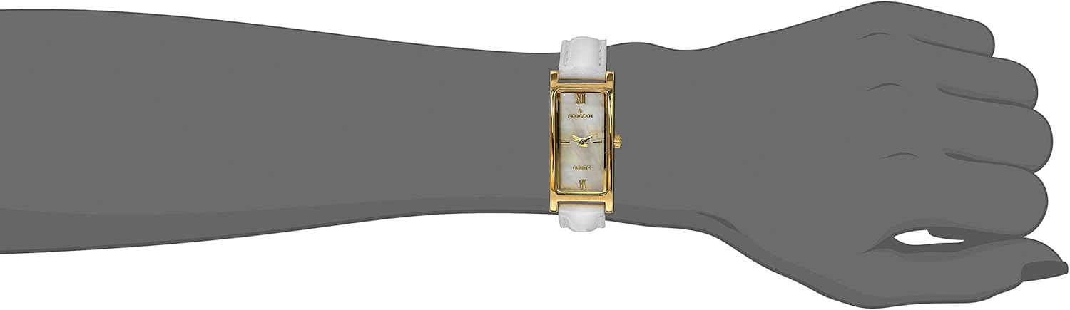 Women's Slim Gold Plated Mother of Pearl Dress Watch 7k