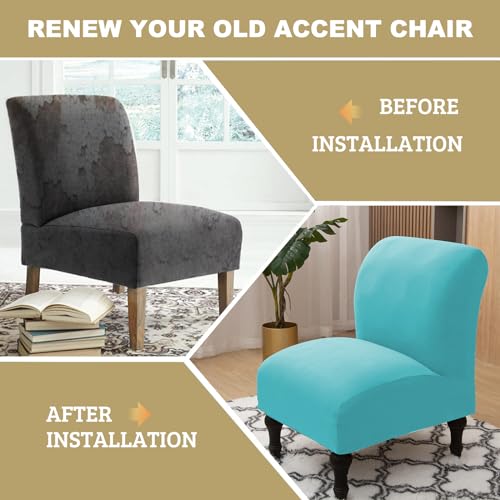 Armless Chair Slipcover Stretch Washable 2 Pack q7k