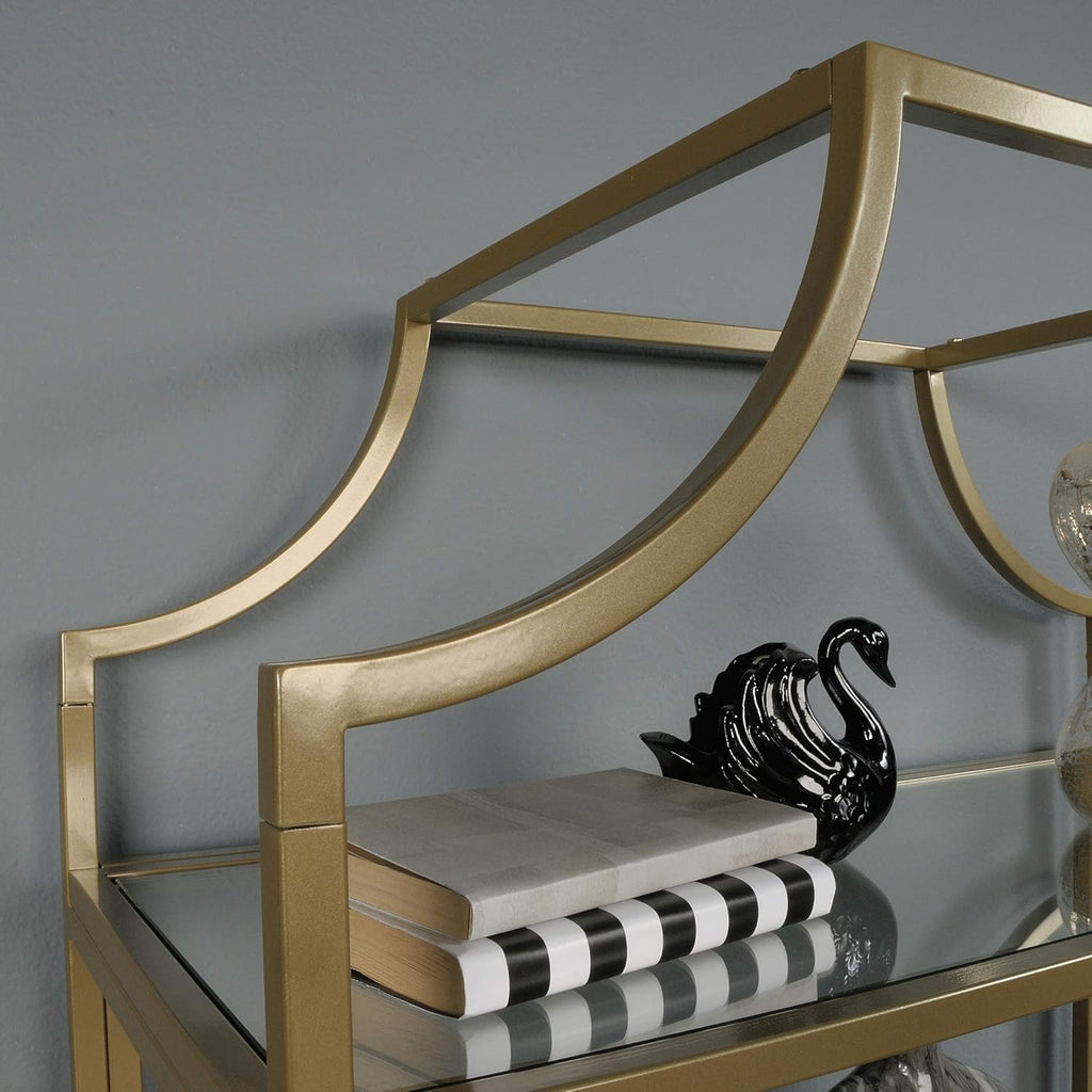 Bookcase with Satin Gold finish k7p