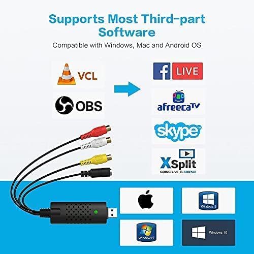 USB Video Capture Card for RCA to Digital Converter pc7