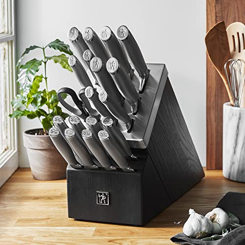 Self-Sharpening Knife Set with Block, Stainless Steel, 20-Piece a7