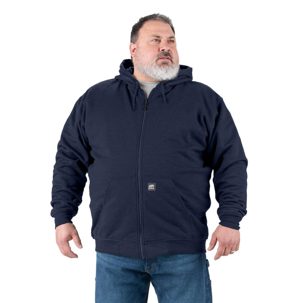 Thermal-lined full-zip hooded sweatshirt k7