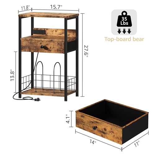 Record Player Stand with Vinyl Storage and Drawer a7k