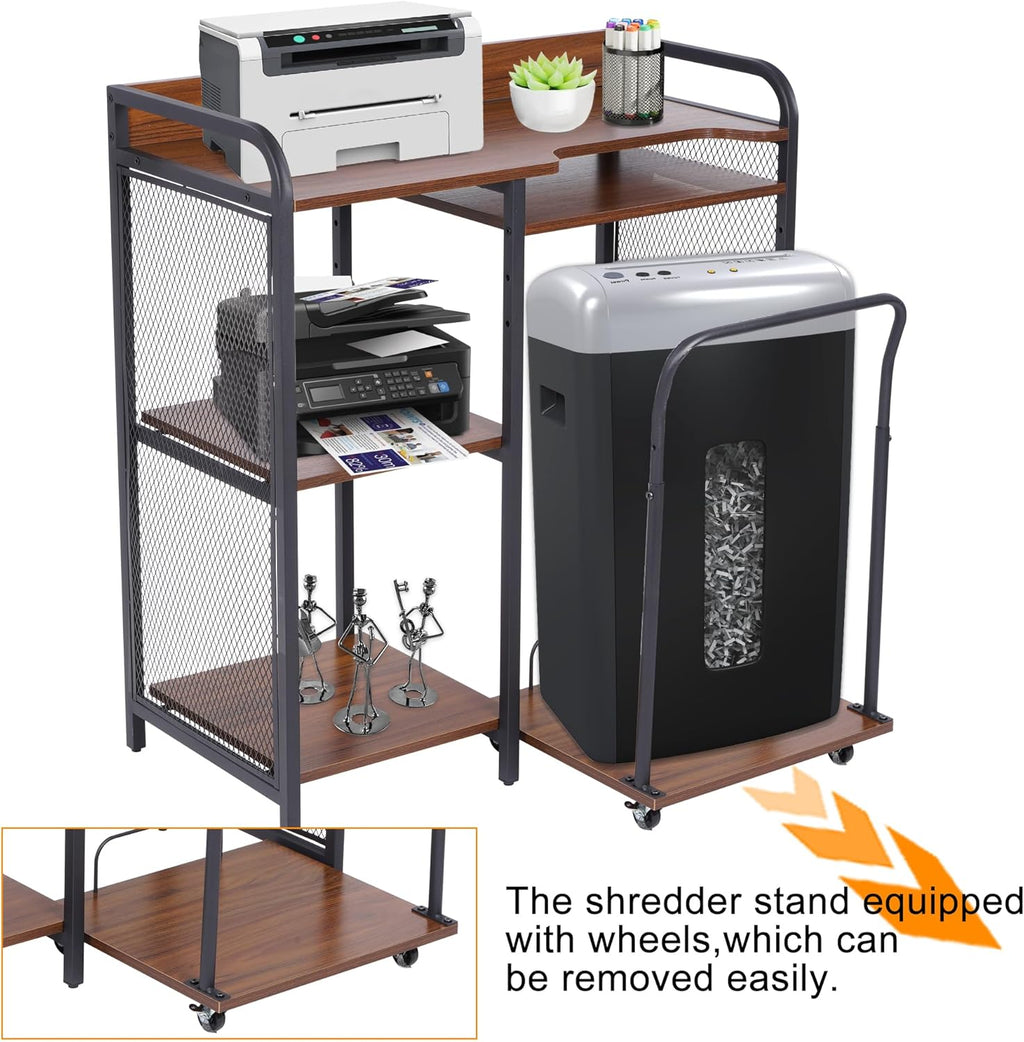 Printer Stand with Storage 3 Tier Adjustable Rack for Home Office k7m