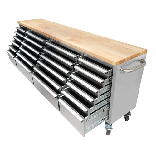 72 inch Mobile Tool Chest 15 Drawer Rolling Cabinet a7k