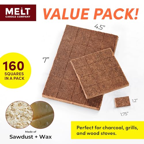 Fire Starter Squares 160 pcs for Campfire Grill Outdoor Fire Pit a7