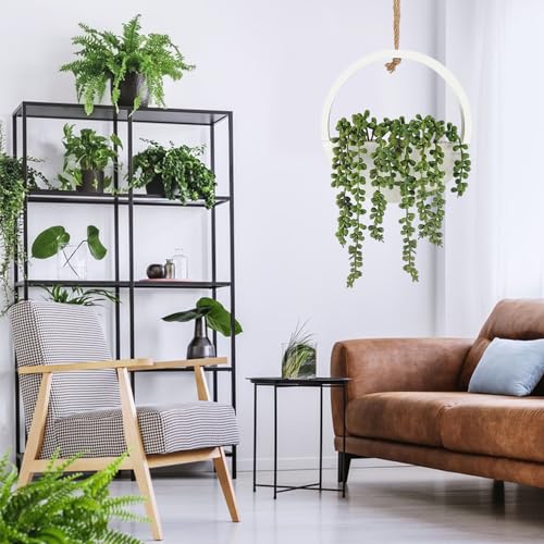 Artificial Hanging Succulents in Pot with Lanyard a7